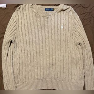 Polo by Ralph Lauren Men's Beige Cable Knit Sweater